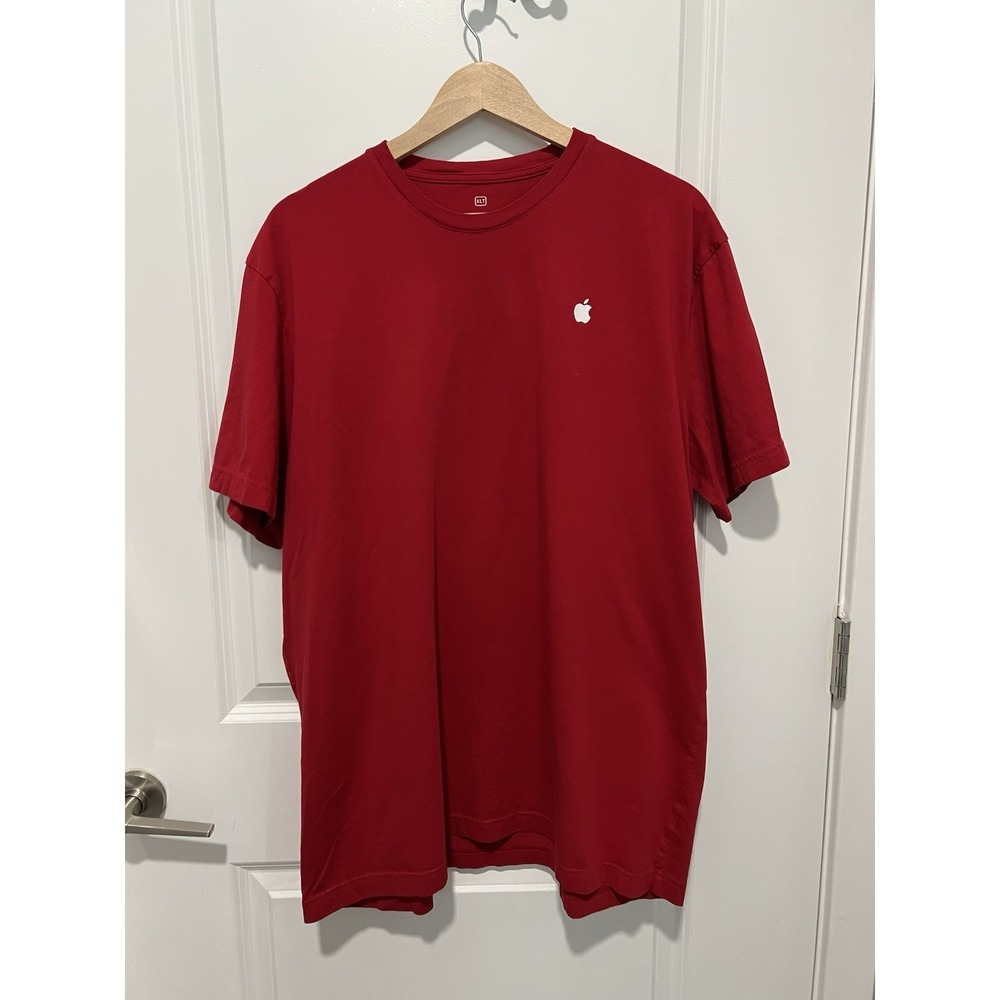 Apple Store Employee T-Shirt Tee Red Cotton‎ USA Mens Xtra Large XL